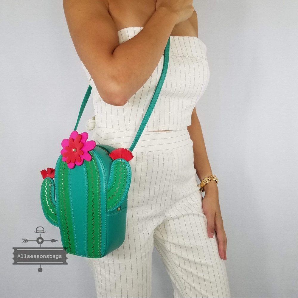 Kate spade new horizons cactus crossbody green bag - Picture 3 of 7